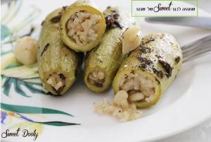 קישואים ממולאים באורז וצנוברים