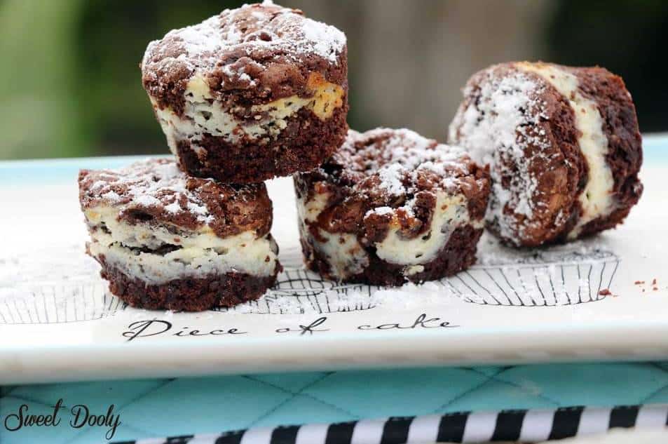 בראוניז שוקולד עם גבינה