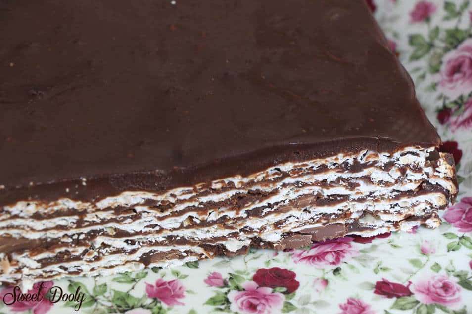 עוגת מצות עם שוקולד העוגה של פסח