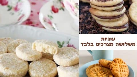 מתכונים לעוגיות משלושה מרכיבים בלבד