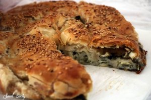 שבלול בורקס עלי מנגולד עם גבינות