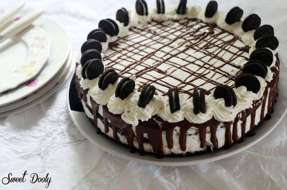 עוגת גבינה קרה עם עוגיות אוראו