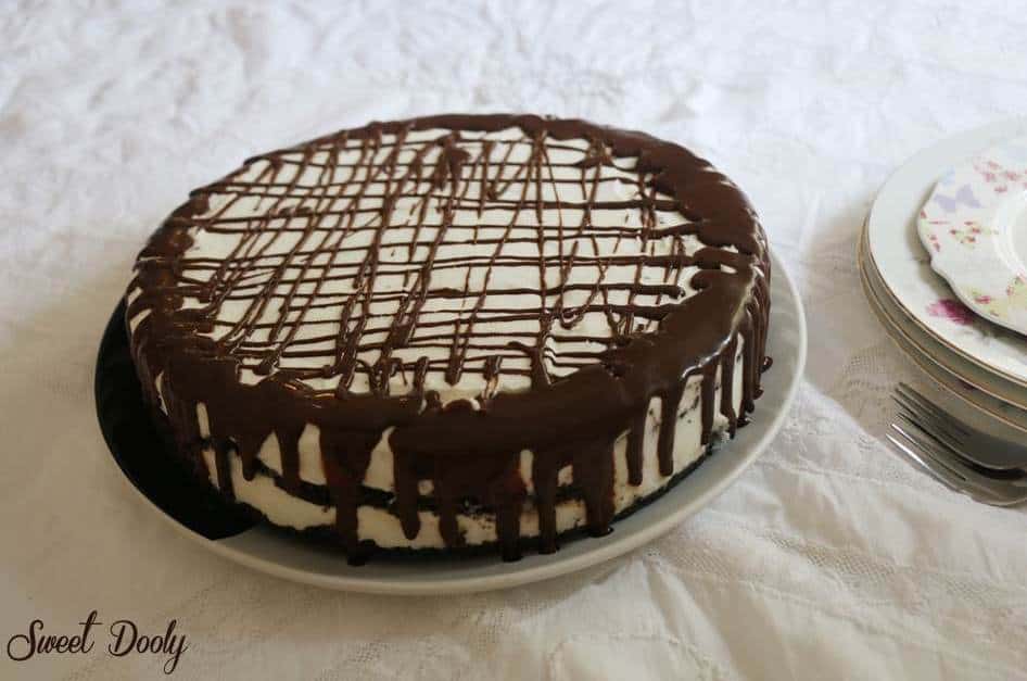 עוגת גבינה קרה עם עוגיות אוראו