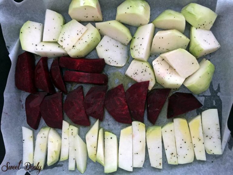 אנטיפסטי - קולורבי וסלק בתנור