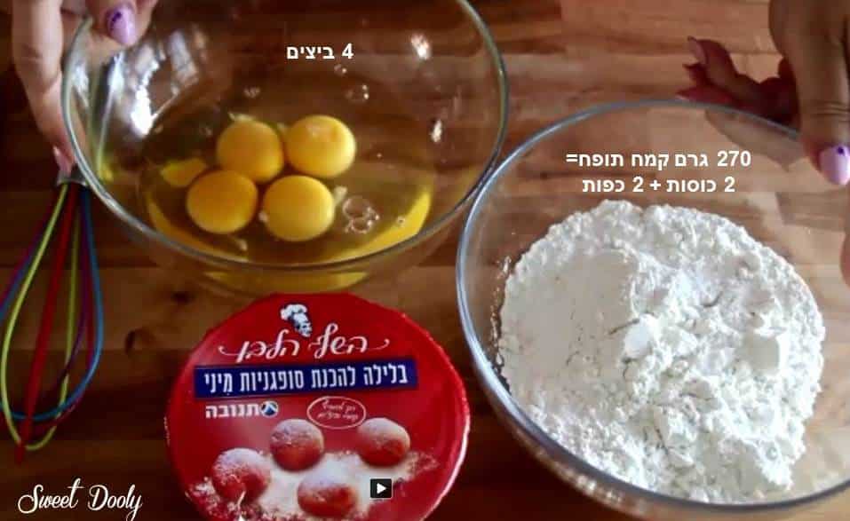 מתכון לסופגניות מיני עם קצפת