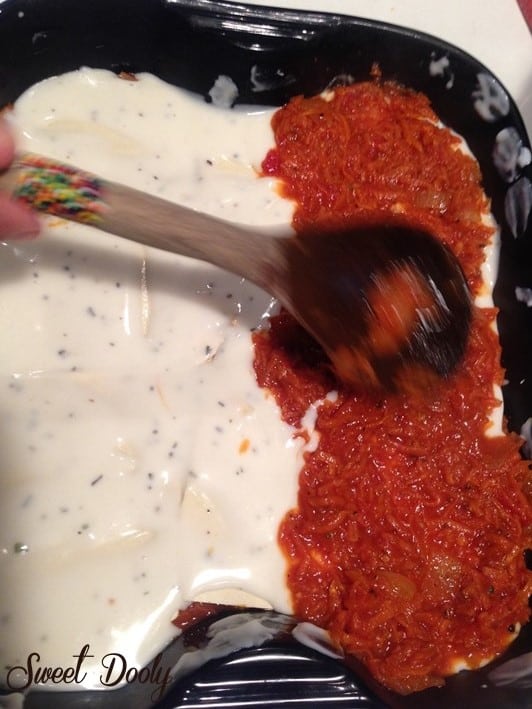 לזניית גזר ברוטב עגבניות ובשמל