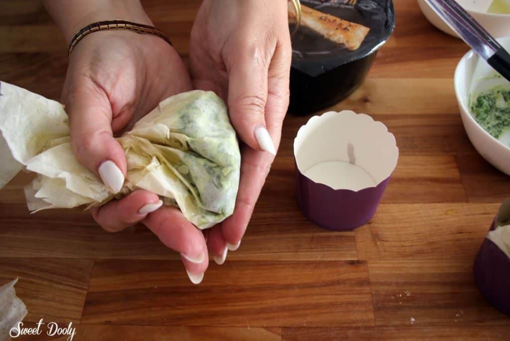 פילו עם תרד וגבינות