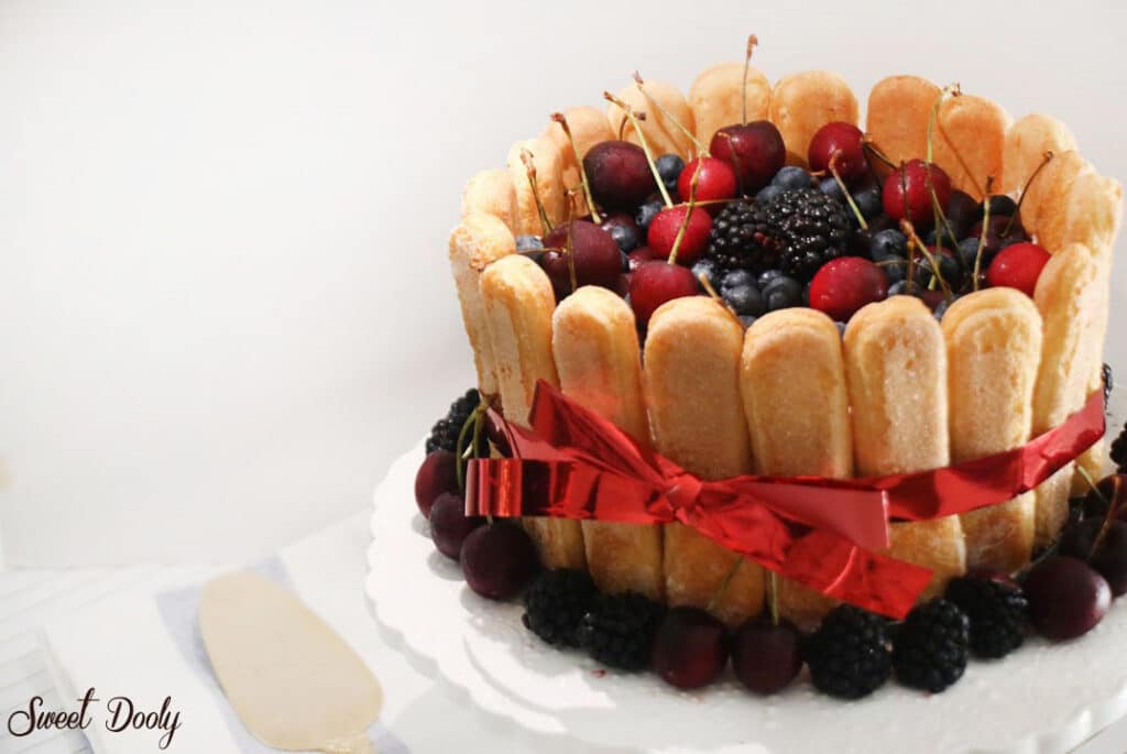 עוגת גבינה שארלוט עם פירות