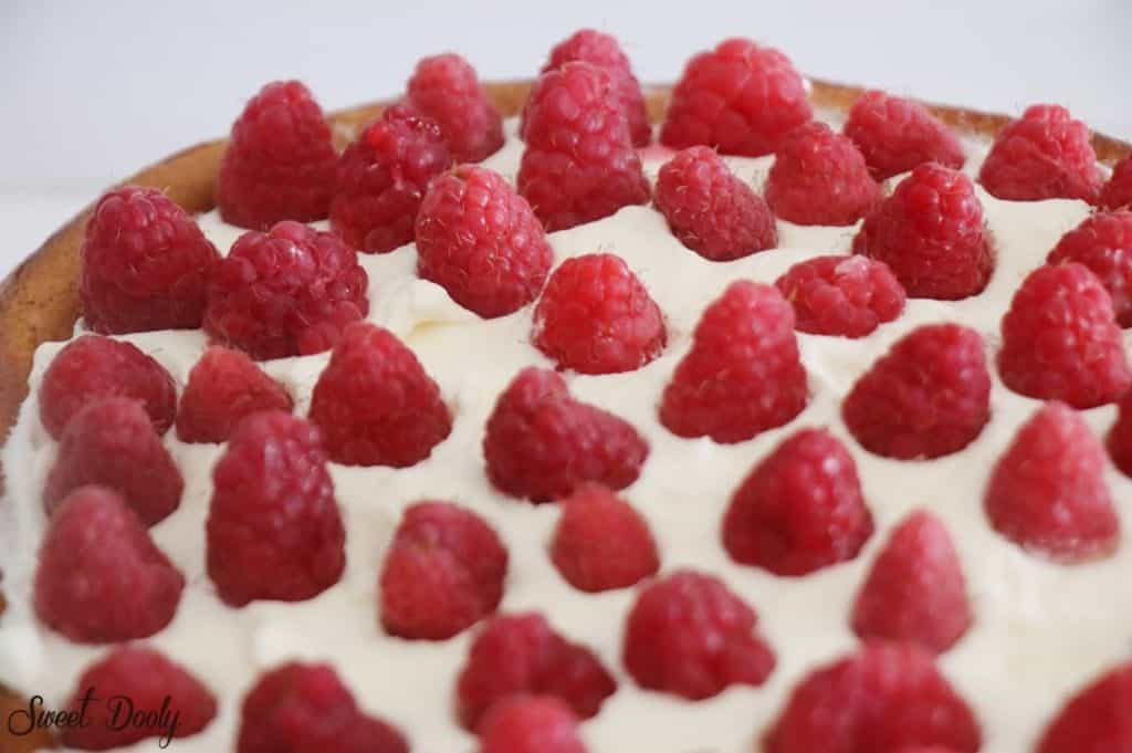 עוגת גבינה אפויה עם פטל