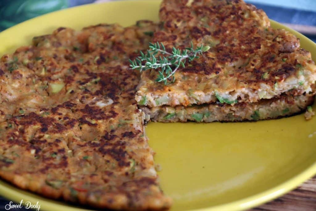 פשטידת בשר וירקות על המחבת