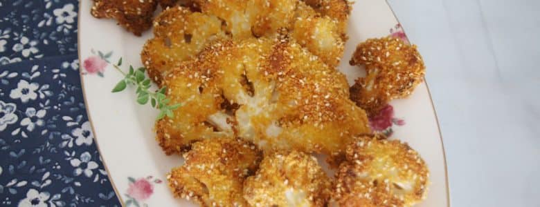 כרובית אפויה בתנור קלה להכנה