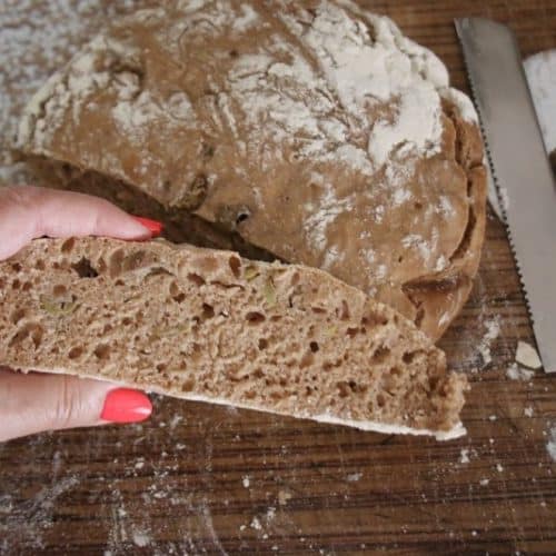 לחם מחמצת טבעוני ללא לישה