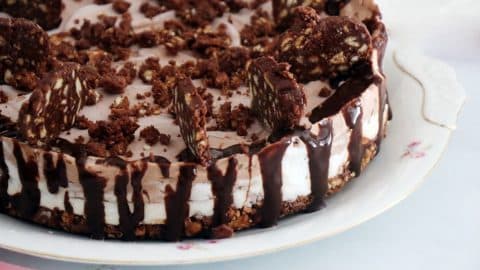 עוגת גלידה שוקולד וניל שכבות