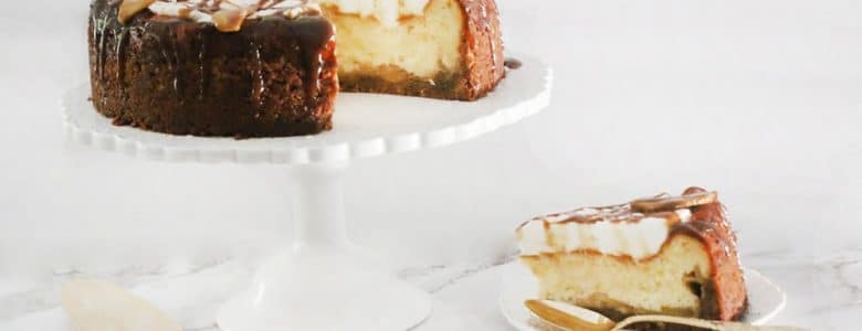 עוגת גבינה תפוחים וקצפת