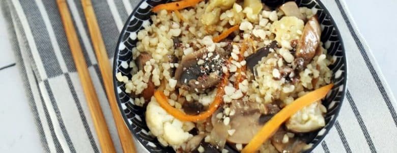 בורגול עם ירקות בסגנון אסייתי