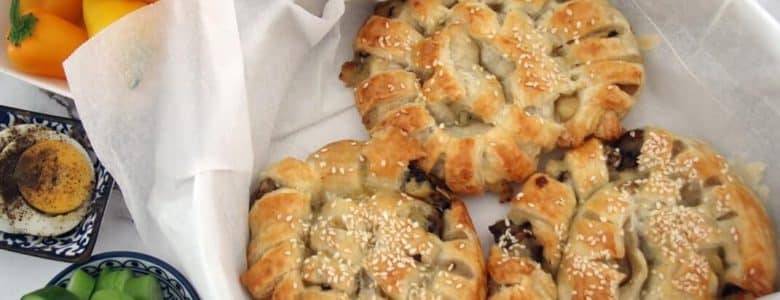 בורקס שבלולים תפוחי אדמה ופטריות פרווה