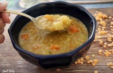 מרק עדשים כתומות סמיך וטעים