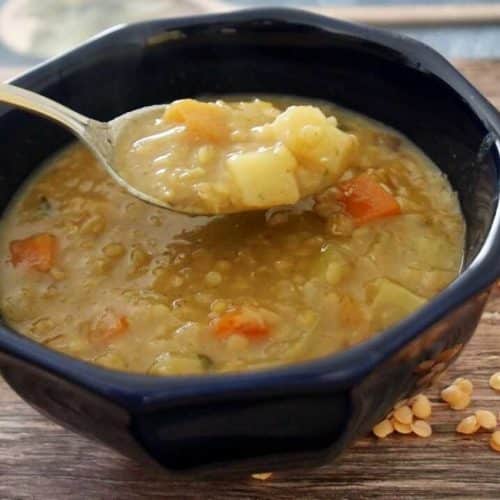 מרק עדשים כתומות סמיך וטעים