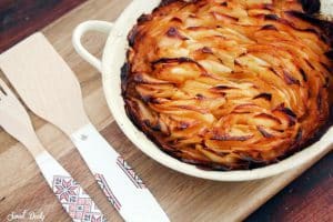 תפוחי אדמה פרוסות דקות אפויות בתנור