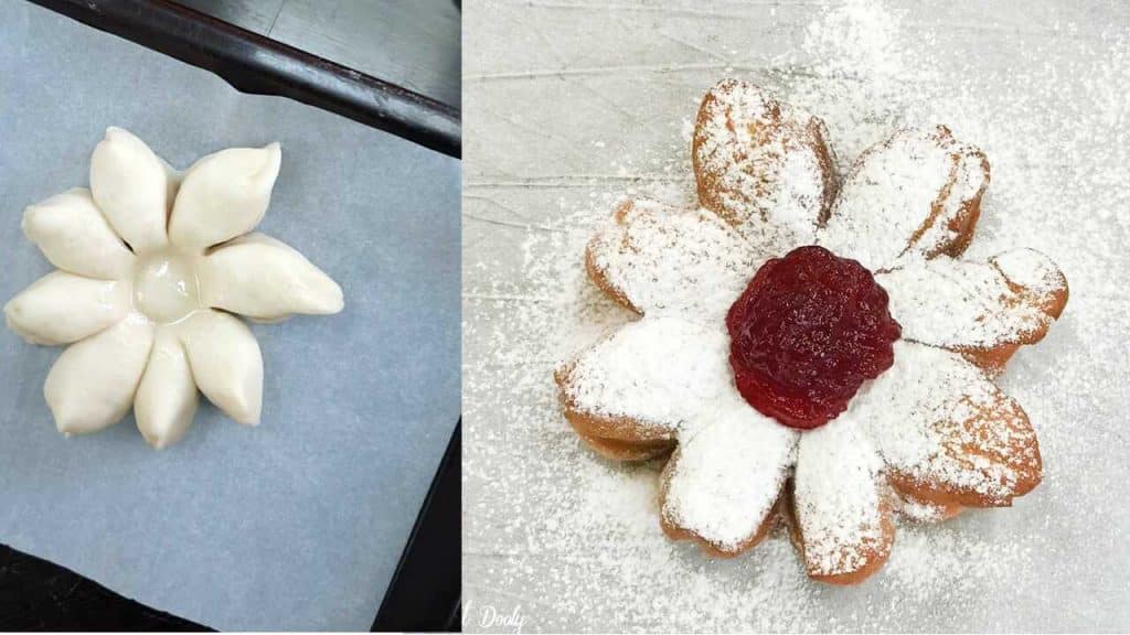 מתכון לסופגניה בצורת פרח פרווה