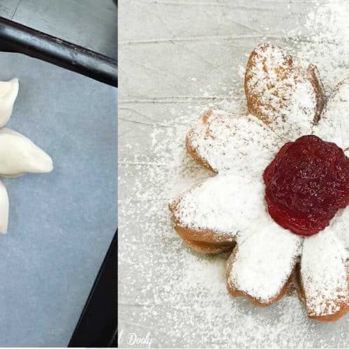 מתכון לסופגניה בצורת פרח פרווה