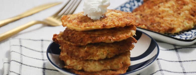 לביבות ירק עם גבינה מלוחה