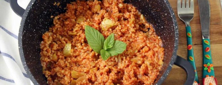 תבשיל בורגול עם קישואים