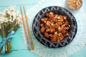 פרגיות ברוטב אסייתי עם בוטנים