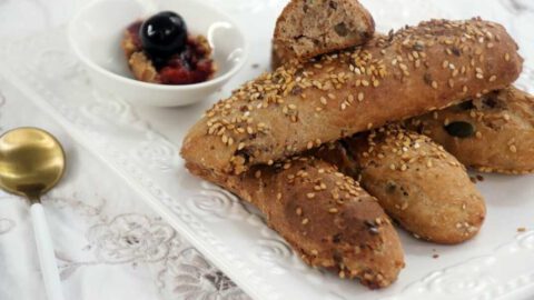 בייגלה כוסמין ואגוזים ללא לישה