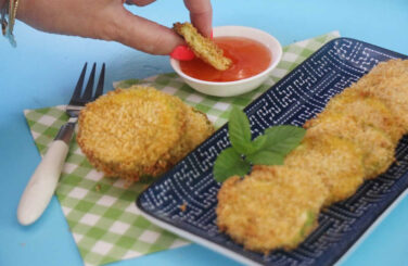 פרוסות קישואים אפויות בתנור