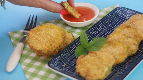 פרוסות קישואים אפויות בתנור