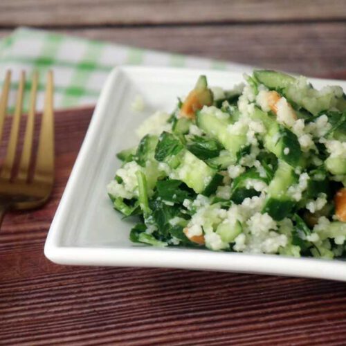 סלט מלפפונים עם קוסקוס