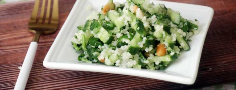 סלט מלפפונים עם קוסקוס