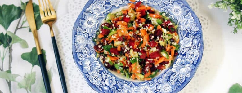 סלט סלק וירקות חגיגי לראש השנה