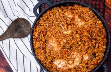 עוף עם בורגול וירקות בסיר אחד