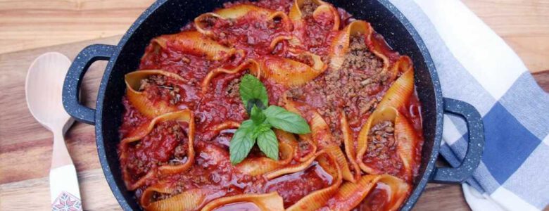 קונכיות פסטה ממולאות בשר