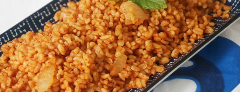 תבשיל בורגול וחיטה אדום טבעוני