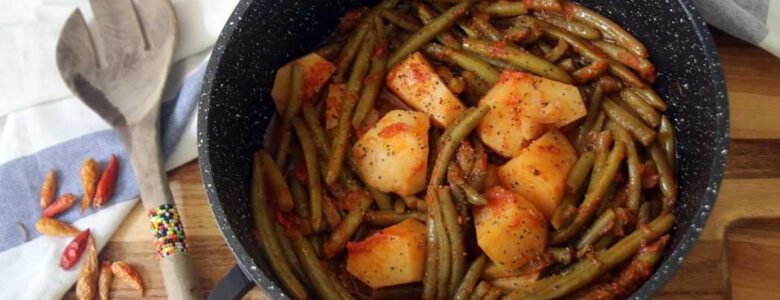 שעועית ירוקה עם תפוחי אדמה