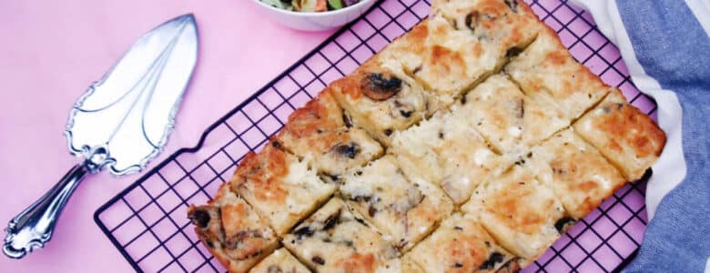 פשטידת פטריות מקמח כוסמין