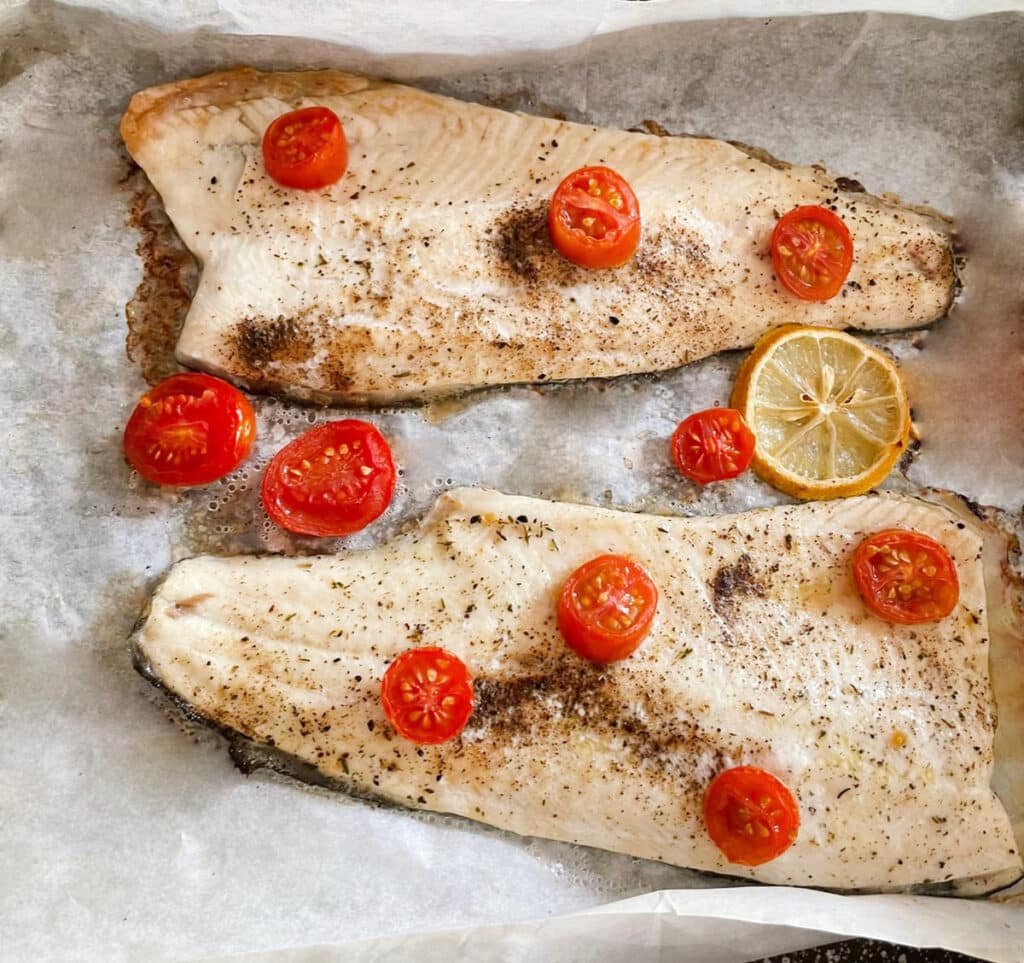 דג פורל אפוי בתנור