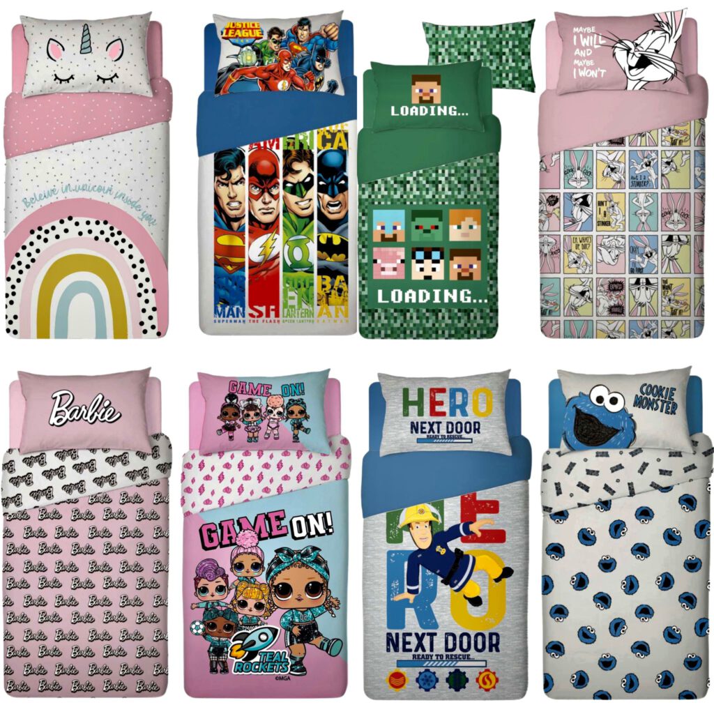 סט מצעים למיטת יחיד / נוער 100% כותנה לילדים - 8 דגמים לבחירה