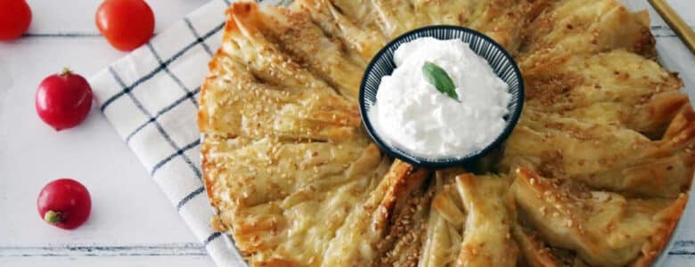 מניפות בורקס גבינות מעלי פילו