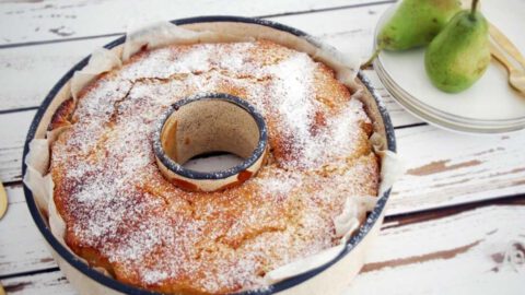 עוגת תפוזים עם אגסים פרווה