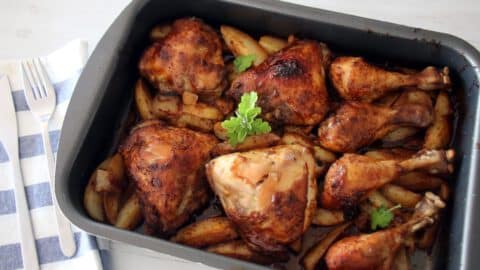 עוף בתנור עם חרדל וסילאן