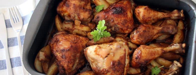 עוף בתנור עם חרדל וסילאן