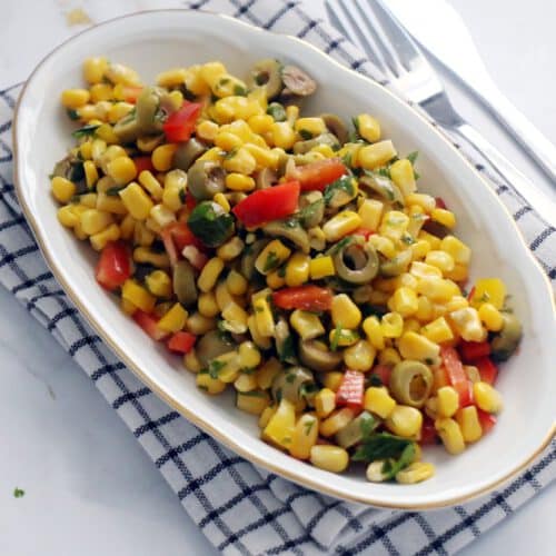 סלט תירס עם גמבה בלי מיונז