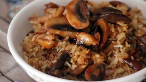 מתכון לאורז עם פטריות ברוטב אסייתי