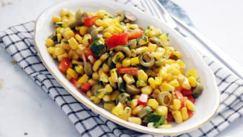 סלט תירס עם גמבה בלי מיונז