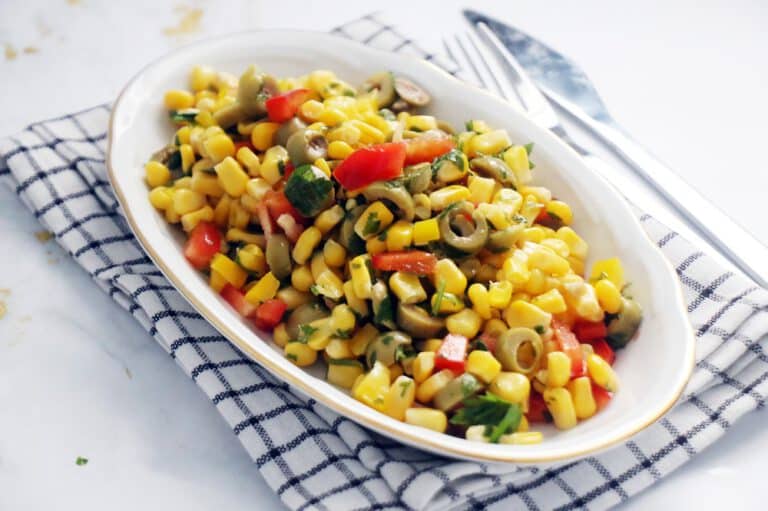 סלט תירס עם גמבה בלי מיונז