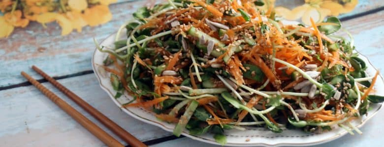 סלט נבטים בסגנון אסייתי